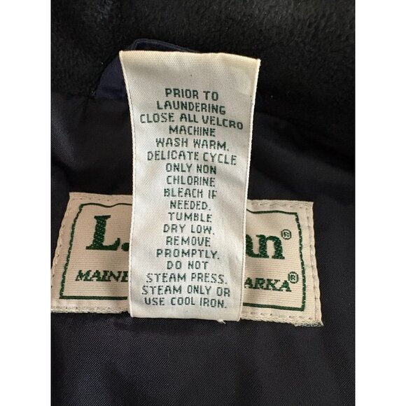 LL Bean North Col Gore Tex thinsulate Parka Coat sz XL color navy VINTAGE 90's - Picture 6 of 8